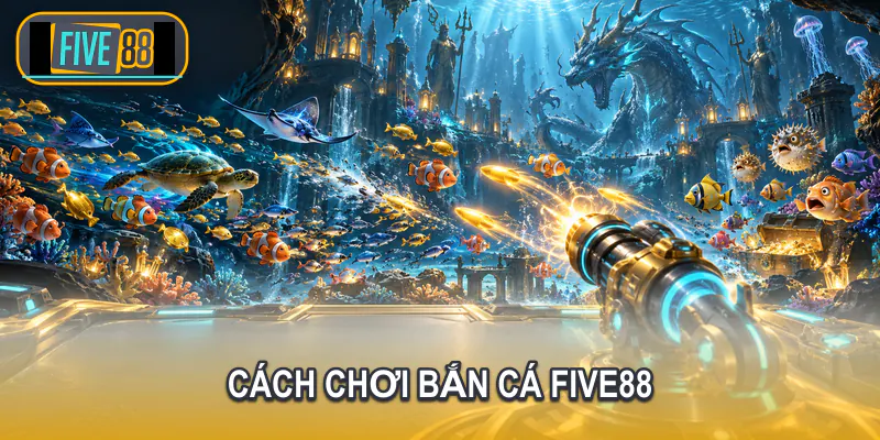 Phòng bắn cá Five88 với pháo và đàn cá nhiều tầng