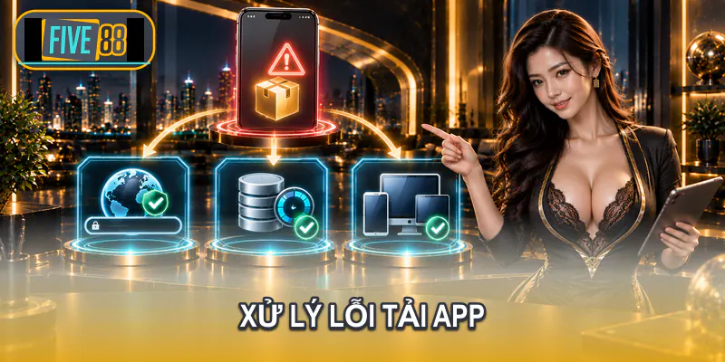 Người dùng xử lý lỗi tải và cài app Five88
