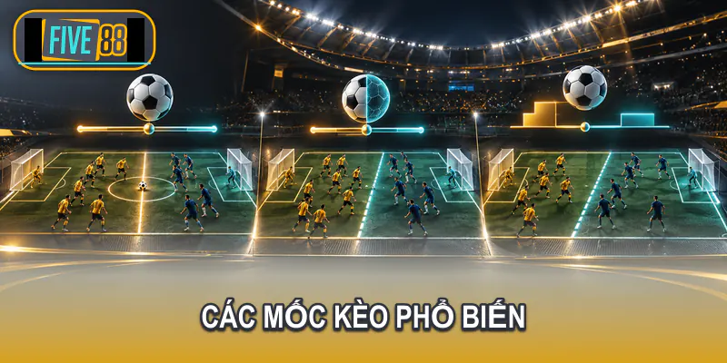 Minh họa các mốc đồng banh nửa trái và một trái