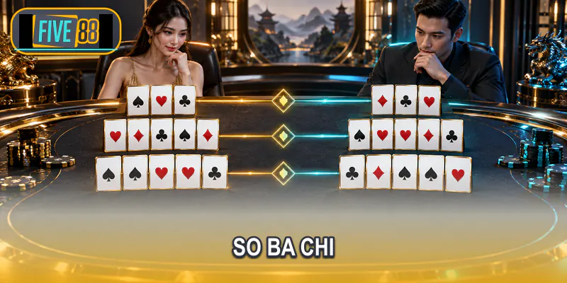 Ba hàng bài được so lần lượt giữa hai người chơi Mậu binh